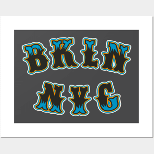 Brooklyn New York Font Fusion - Distinctive Typeface Design Posters and Art